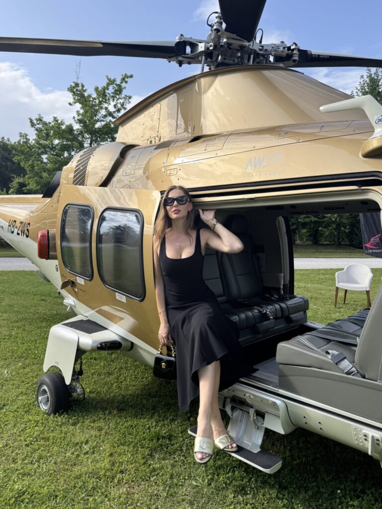 5 Powerful Reasons to Experience the Geneva SuperCar Show 2025. 2 bella zofia in helicopter during geneva supercar show